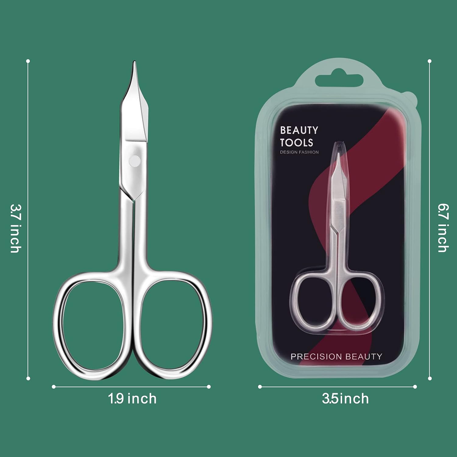 CGBE Eyebrow Scissors Stainless Steel Cuticle Scissors Beauty Scissors for Facial Hair, Manicure, Nail, Moustache, Eyebrow, Eyelash, Nose, Ear, Cuticle and Dry Skin Grooming Kit : Beauty & Personal Care
