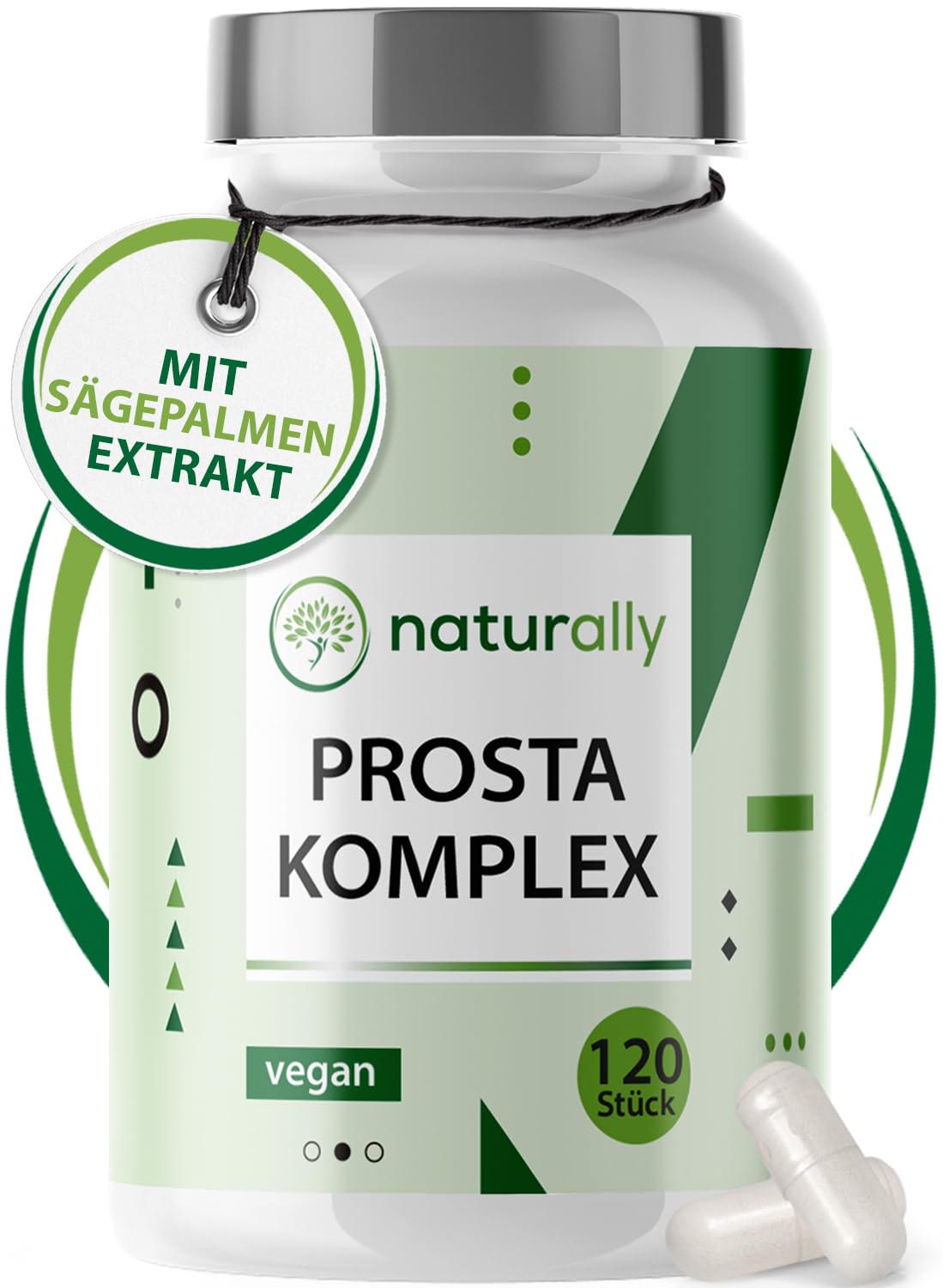 naturally Prostate Capsules High Dose [Pack of 120] - Saw Palmetto Extract Prostate Complex with Pumpkin Seed, Nettle, Vitamin E, Zinc, Selenium - Vegan, Prosta, Saw Palmetto : Amazon.de: Health & Personal Care