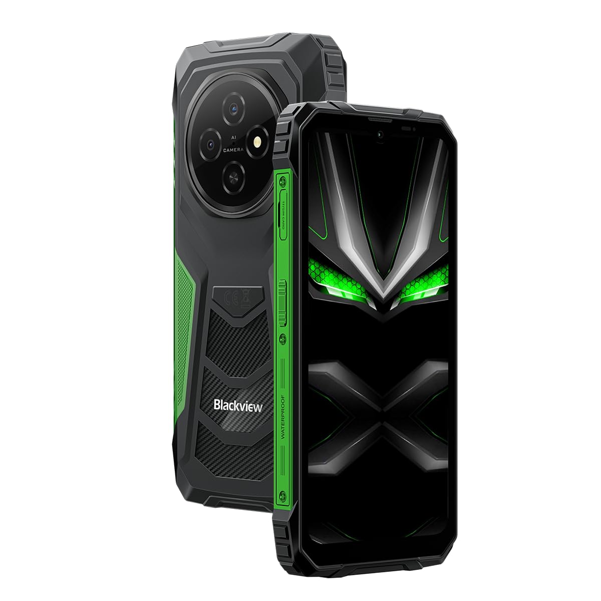 Blackview FORT 1 | 6,56" HD+ 90Hz | 18GB RAM + 256GB (2TB) | Verde | Smartphone Rugged | Android 15 | Fotocamere 16MP + 8MP | Batteria 10000mAh | IP68/IP69K | NFC | Dual SIM | 2 anni di Garanzia