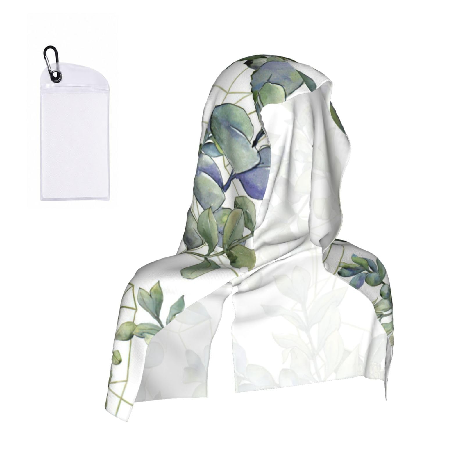 ZYJHYY Green Eucalyptus Leaves Print Unisex Swimming Towel Practical Camping Towel Skin-Friendly Cooling Towel For Workout Training