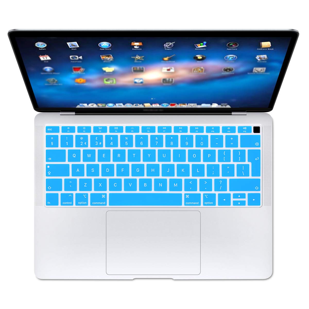 Se7enline Compatible with Macbook Keyboard Cover Skin for Mac Neo & Air 13/15 & Pro 14/16 inch (M5 M4 M3 M2 M1 A18 Pro) 2026/2025/2024/2023/2022/2021 Silicone Waterproof Dustproof EU Layout,Black — view 82