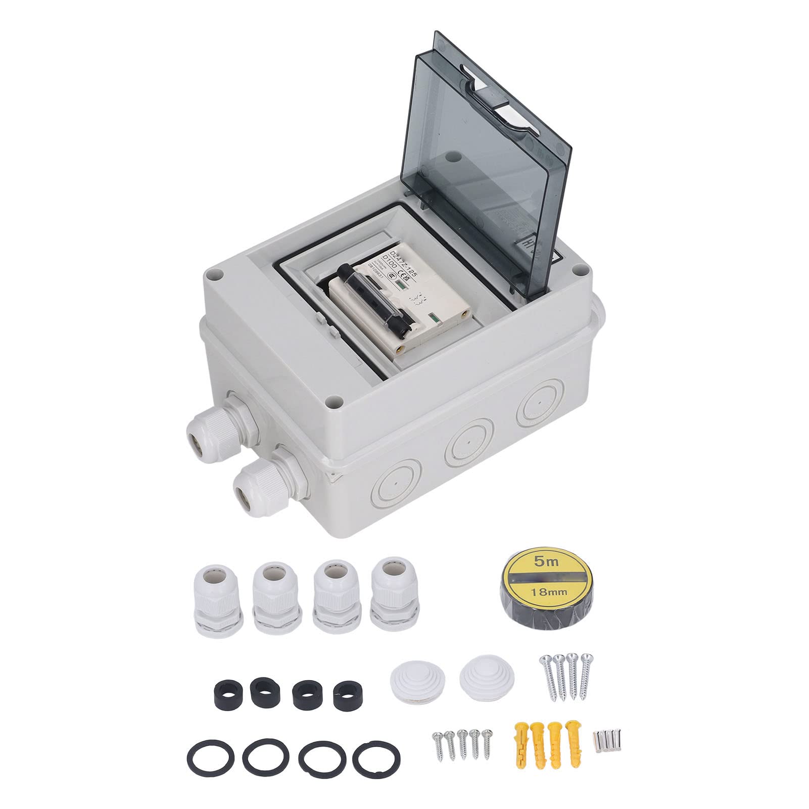 flexman Interruttore Automatico Miniaturizzato CC, Sezionatore Solare Impermeabile 2P CC 1000 V 100 A, Interruttori Automatici CC per Sistemi Fotovoltaici per Array Fotovoltaici RV
