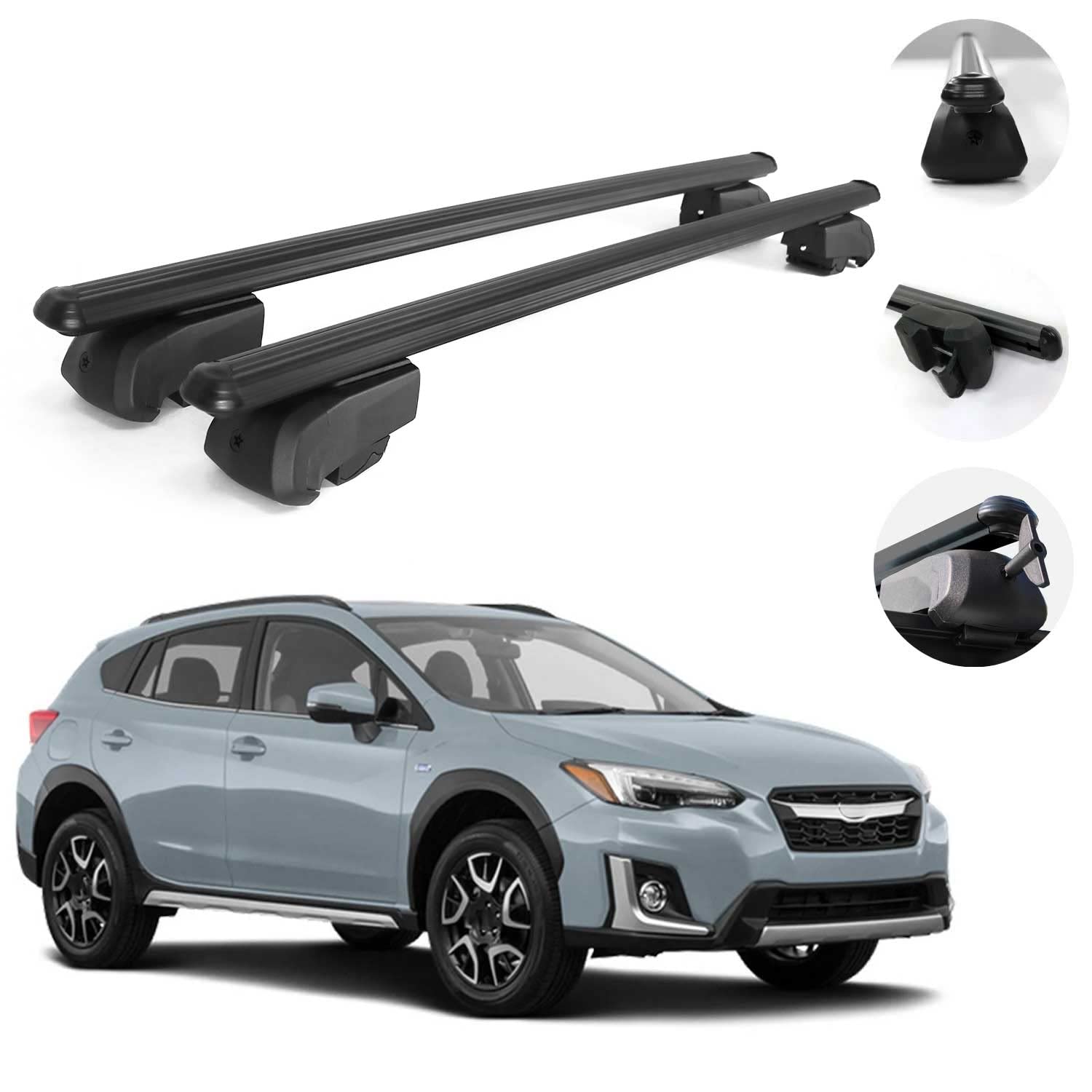 OMAC Crossbars For Subaru Crosstrek Hybrid 20192021 Roof Rack Aluminum