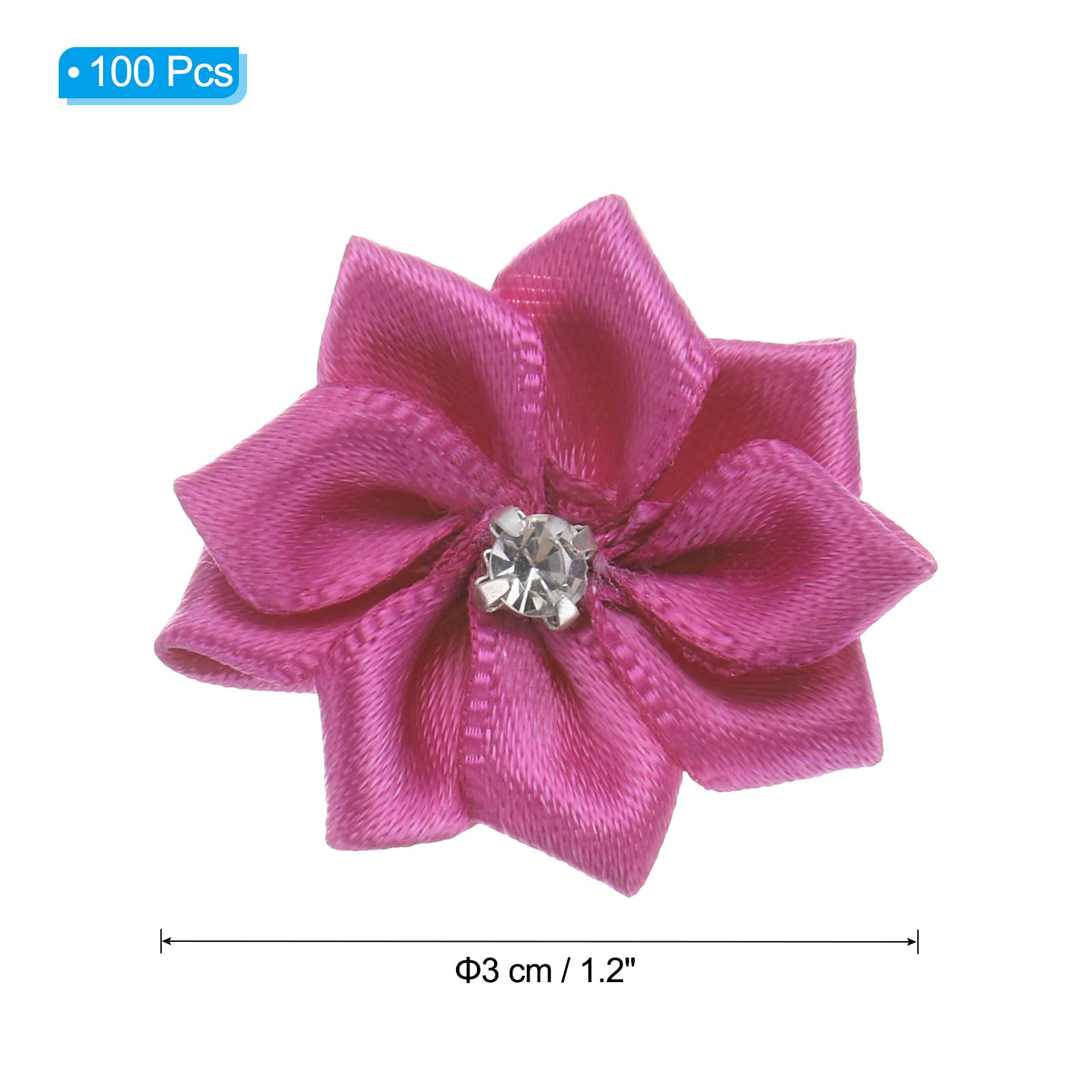 PATIKIL 1.2 Inch Small Ribbon Flowers - Image 2
