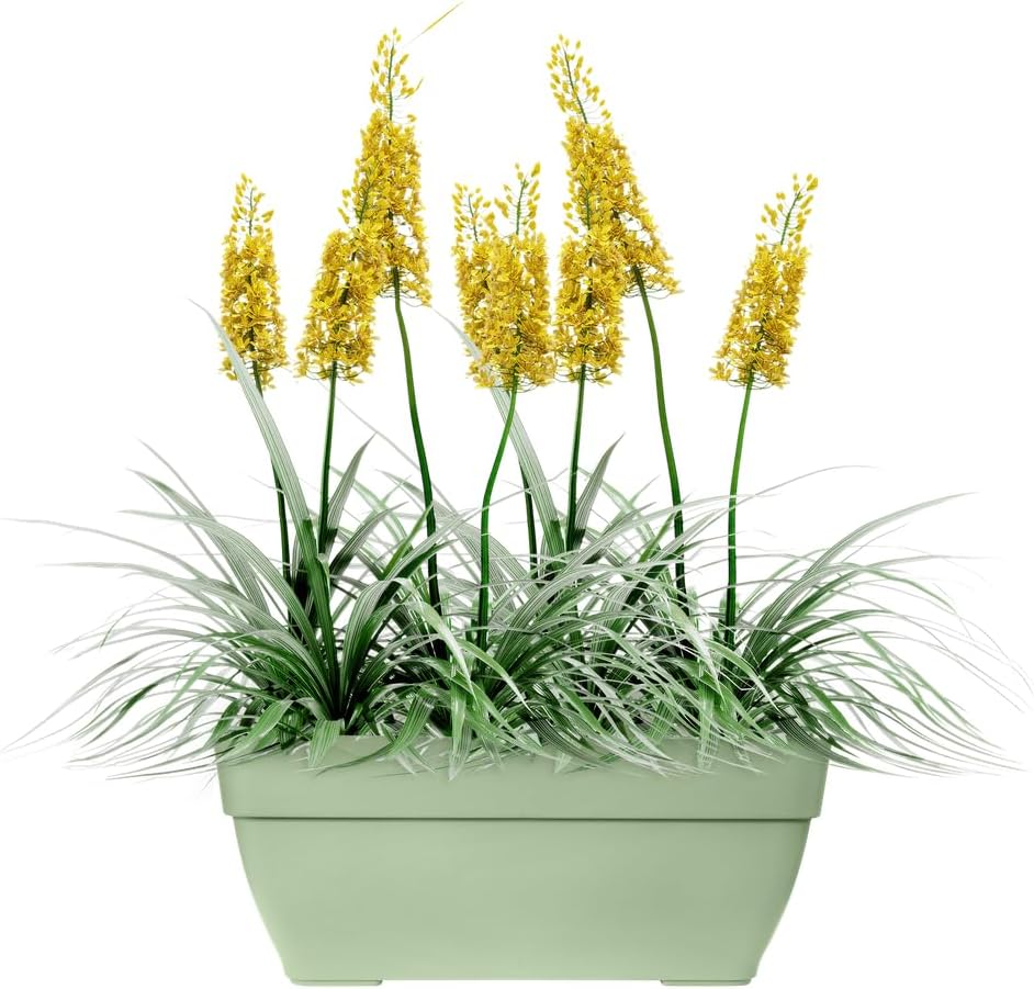 elho Vibia Campana Trough 80 Outdoor Planter Diameter 76.5 x Height 33.3 cm Green/Pistachio Green