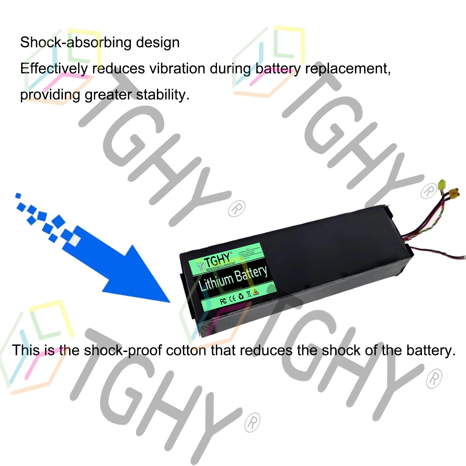 TGHY Monopattino Pieghevole Ricaricabile da 36 Volt con Batteria Integrata, Pacco Batteria agli ioni di Litio 36V 5,1Ah 7,65Ah 10,2Ah, per Hoverboard, Skateboard e Motori 367,2W.,36v 7.65ah