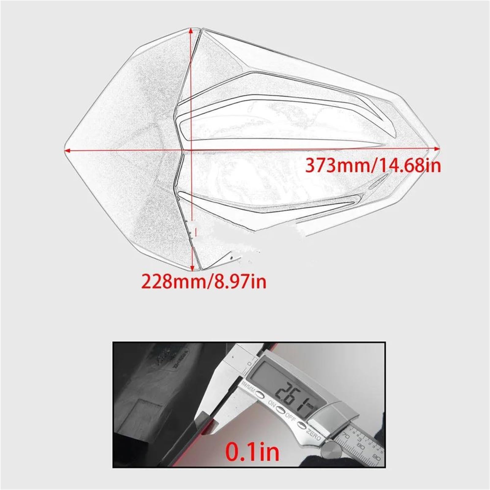Per Ninja 500 Per Z500 2024 2025 Parti Per Le Modificazioni Gobba Posteriore Ala Coda Motociclo Trim Copertura(rosso)