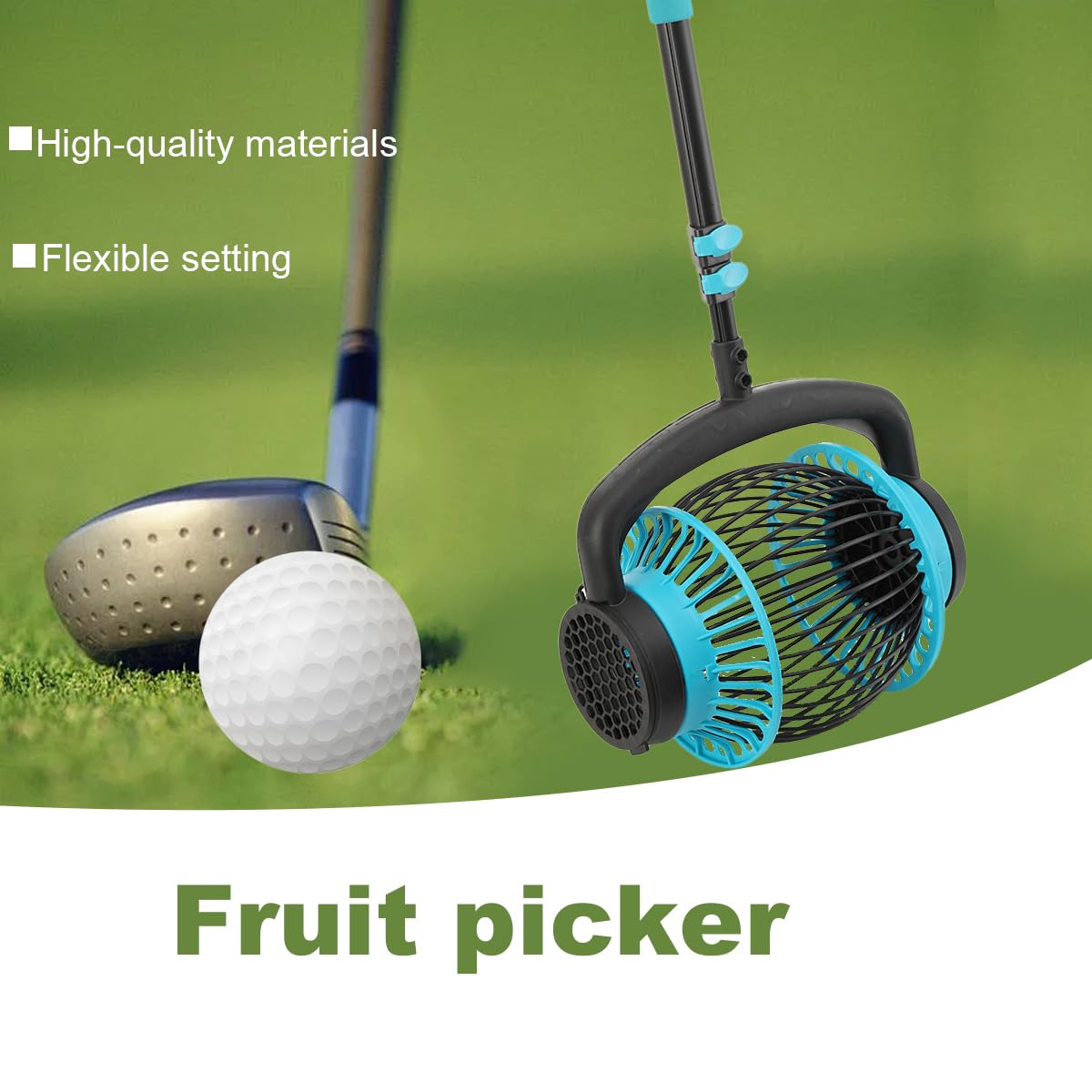 Nusssammler Rollsammler Für Früchte Und Nüsse Fallobst-Sammler Mit Alu Teleskopstiel Apfelsammler Obsternter Leicht Aufsammler Für Äpfel Birnen Kastanien Obst Nüsse Tennisball