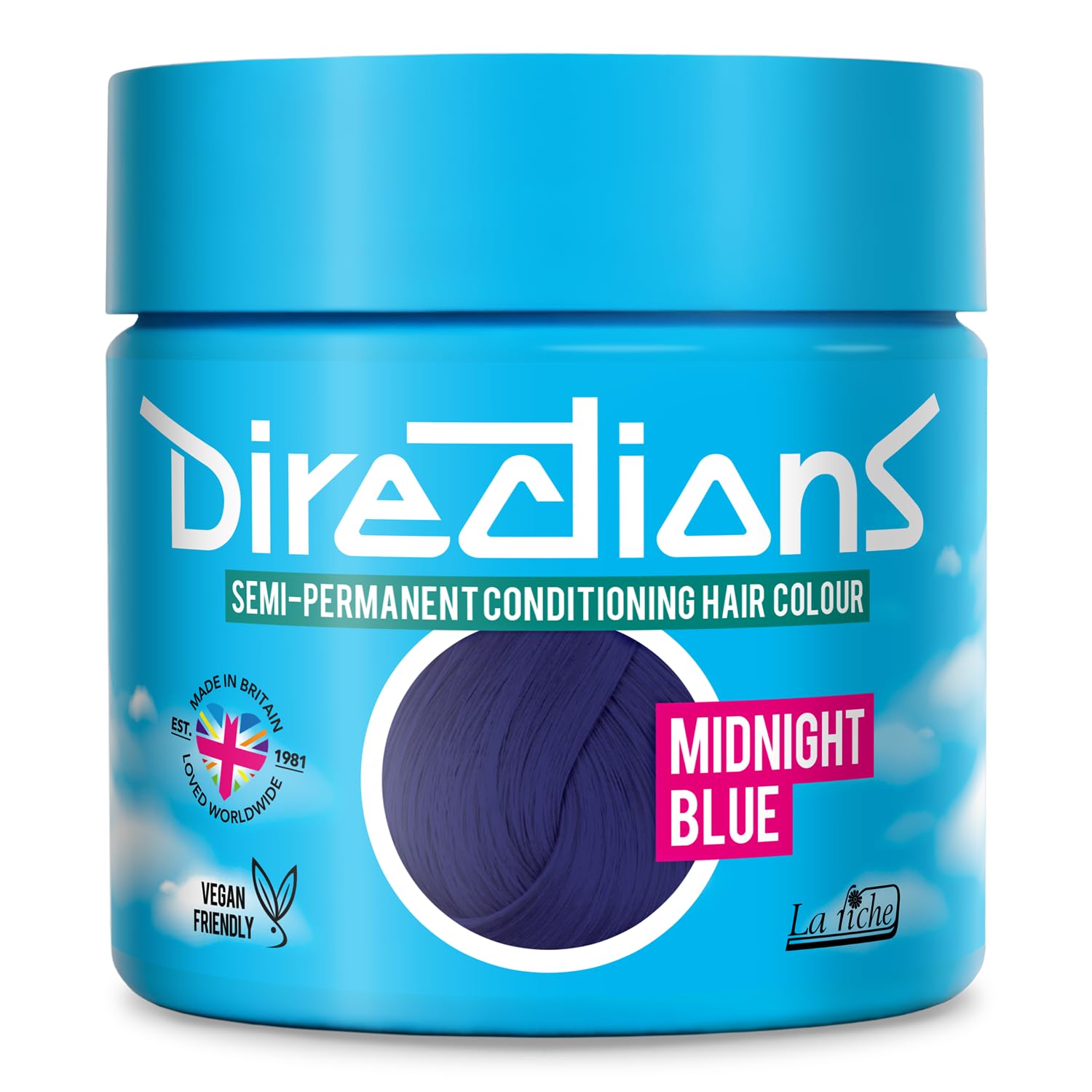La Riche Directions Semi-Permanent Hair Color 88ml Tubs - Midnight Blue