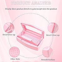 Vista 5 de Caja esterilizadora de herramientas de uñas, bandeja de esterilización de plástico, caja de esterilización de plástico organizador de almacenamiento