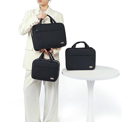 Miniatura 151 de NISHEL Neceser de viaje para mujer, organizador colgante y portátil para champú de tamaño completo, acondicionador, juego de cepillos y accesorios