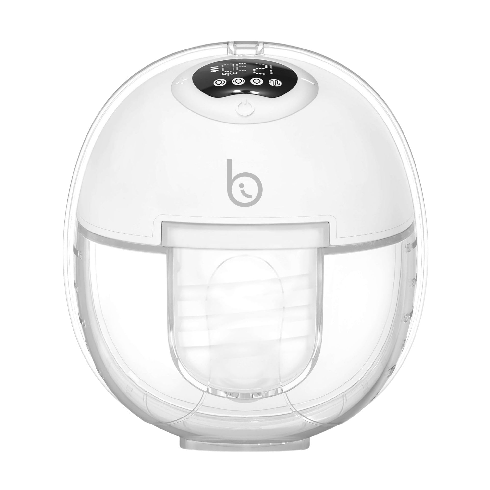 Electric Breast Single Pump S39, Portable, Wearable Hands Free Design with Touch Screen LED Display, 4 Modes & 12 Levels of Suction, USB-Chargeable, Quiet Operation, 24mm Flanges. (White)