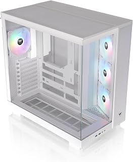 Thermaltake View 380 XL Tempered Glass ARGB Mid Tower Case Snow Edition, CA-11E-00M6WN-00