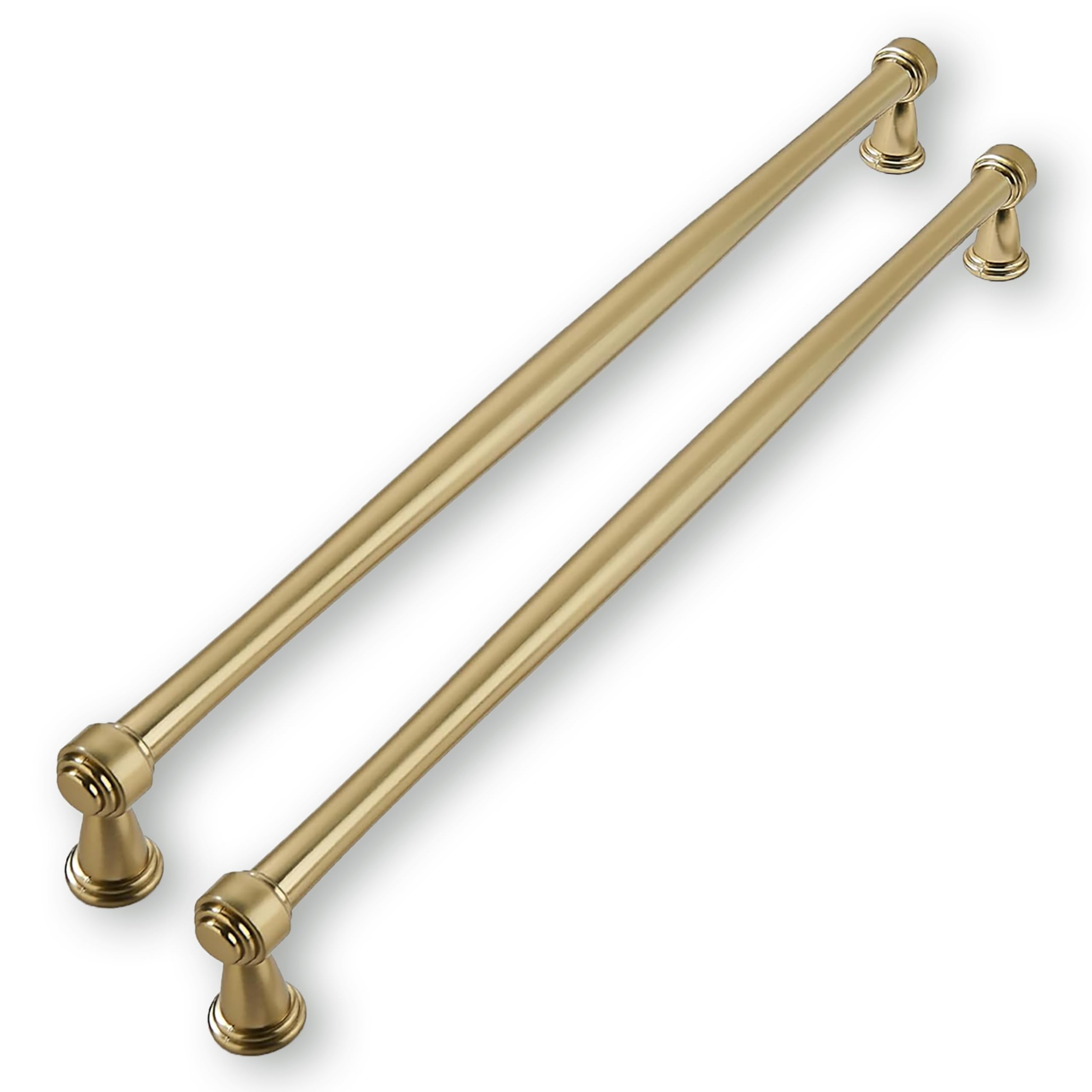 ZAUYX Solid Heavy-Duty 5 Pack 12 Inch Hole Center Brushed Brass Cabinet pulls is Suitable for Kitchens cabinets vanities Bathroom cabinets — image 1