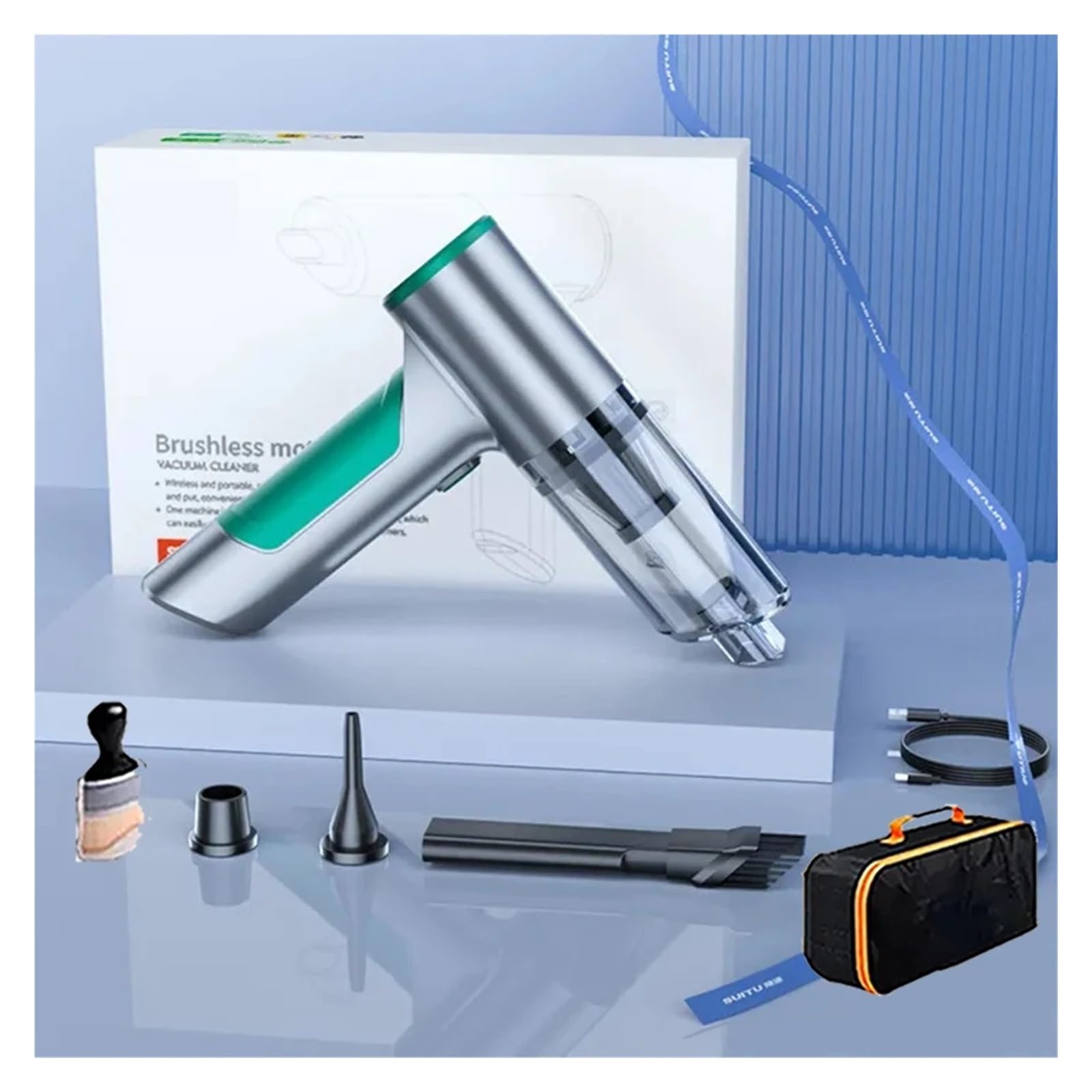 Aspiradora Portátil Inalámbrica For Coche, Máquina De Limpieza Mano For El Hogar, Accesorios Electrónicos For, 200000Pa Limpieza Fácil Rápida Diversos Escenarios(3in1 Vacuum cleaner1)