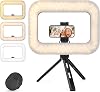 Smartphone Video Rig with Light  Tripod, Handheld LED Ring Light Selfie Light Mobile Video Stabilizer for Cameras, Smartphones, Sports Cameras, YouTube, TikTok, Makeup, Instagram, Vlogging