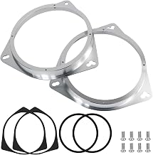 Aluminum Inner Baffle, 6.5-Inch, Set of 2, Gaskets/Screws Included, Speaker Sound Quality, Vibration Reduction, Universal 6.3 inches (16 cm) / 6.7 inches (17 cm)