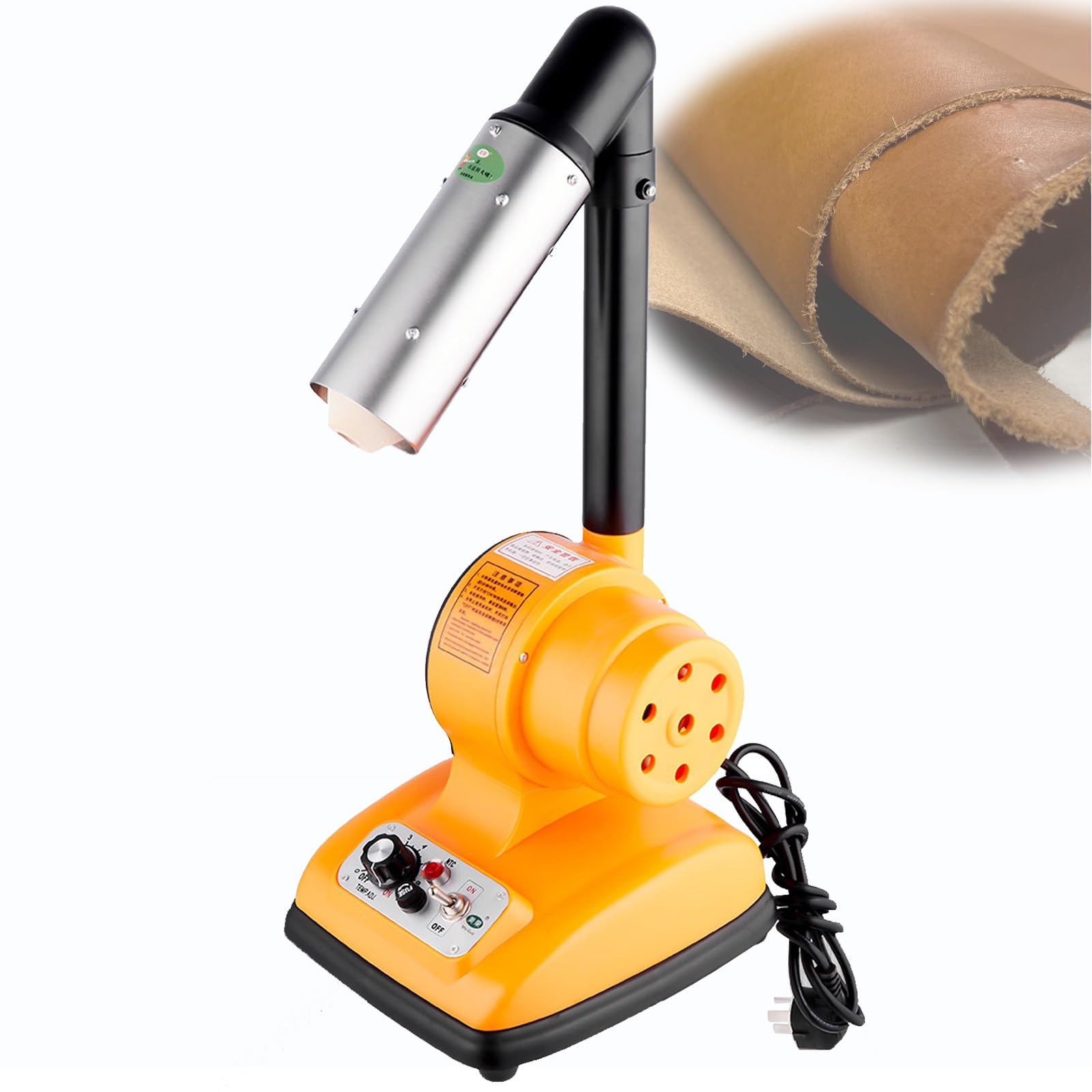 Ventilador de hilo de aire caliente automático con temporizador y boquilla doble