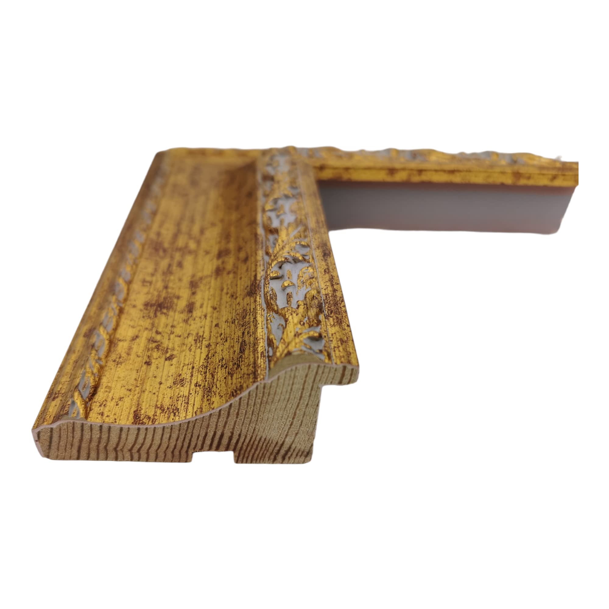 ITALIA CORNICI – Cornice per quadri da parete rettangolare, quadrata con o senza passepartout in legno (30 x 40 cm, Oro Antico)