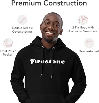 Firestone Apparel Pullover Hoodie - Fashion Hooded Sweatshirt with Logo Print Lightweight, Soft Comfort Fleece