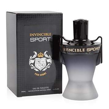 Invincible Sport Eau de Toilette for Men Fresh Spicy Aromatic Masculine Scent Cologne 100ml 3.4 fl oz