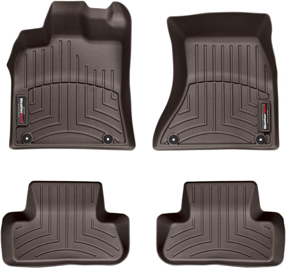 WeatherTech Custom Fit FloorLiners for Audi SQ5, Q5, 1st & 2nd Row (44230-1-2), Black