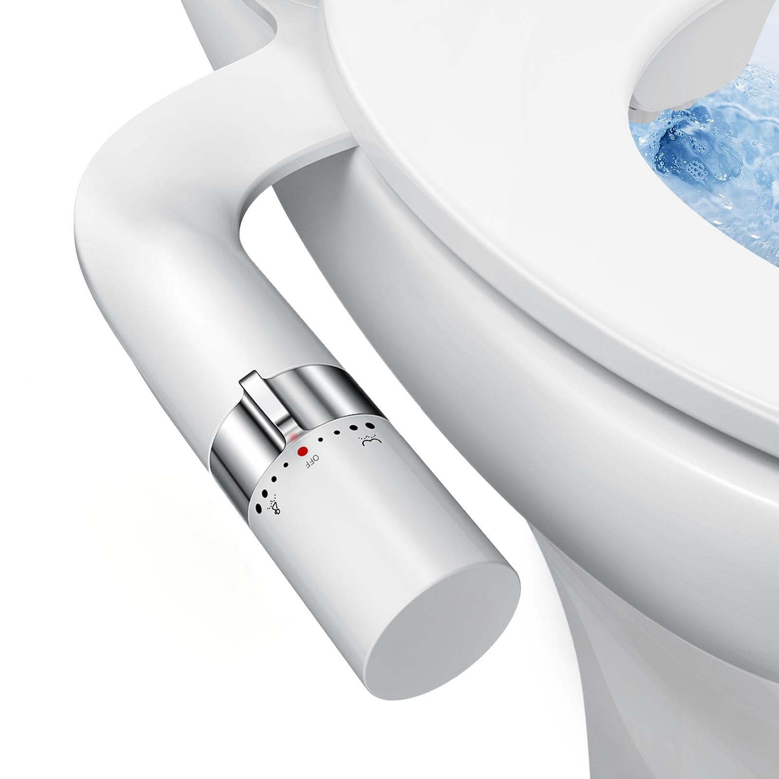 Bidet Attachment for Toilet Ultra-Slim Non Electric Dual Nozzle Fresh Cold Water Spray Sprayer Bidets Existing Toilets Seat