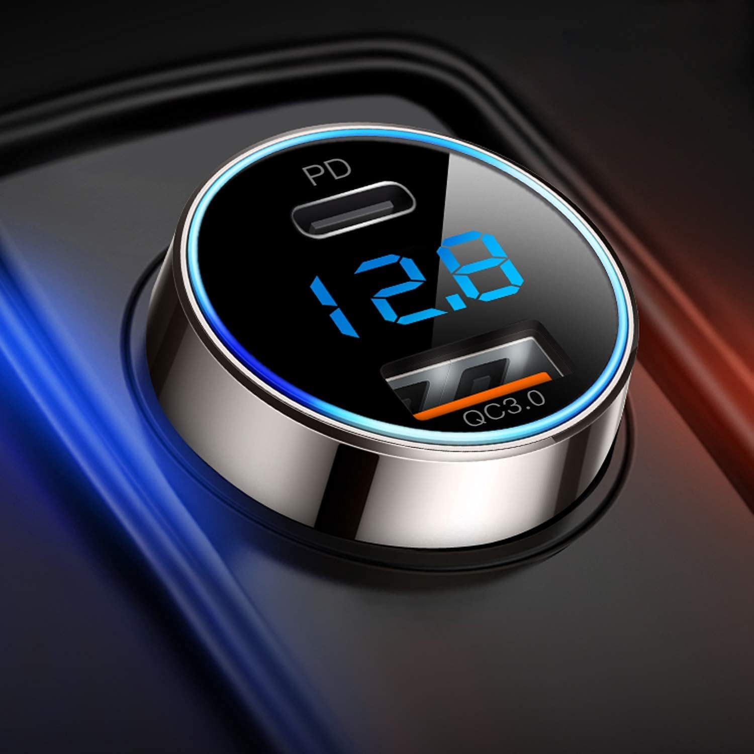 Bundle SUPERONE 200W 2-Socket Cigarette Lighter Splitter Power Adapter & 36W 6A Fast USB Car Charger PD&QC 3.0 Dual Port Car Adapter