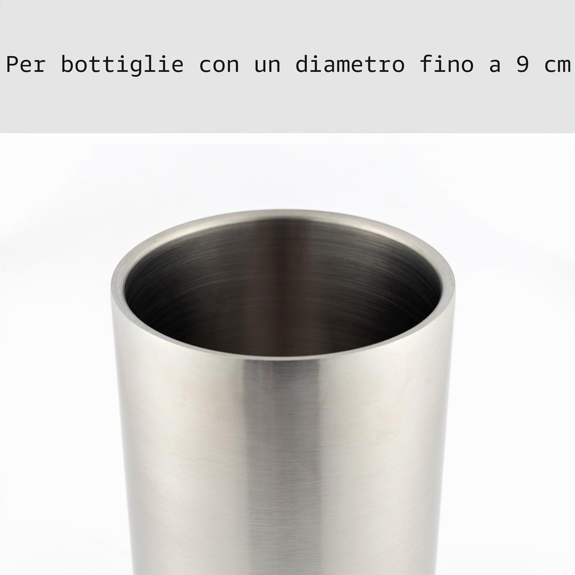 Hanseküche Refrigeratore per vino: in acciaio inossidabile a doppia parete con raffreddamento attivo e maniche di raffreddamento - Refrigeratore per bottiglie di vino, secchio per champagne