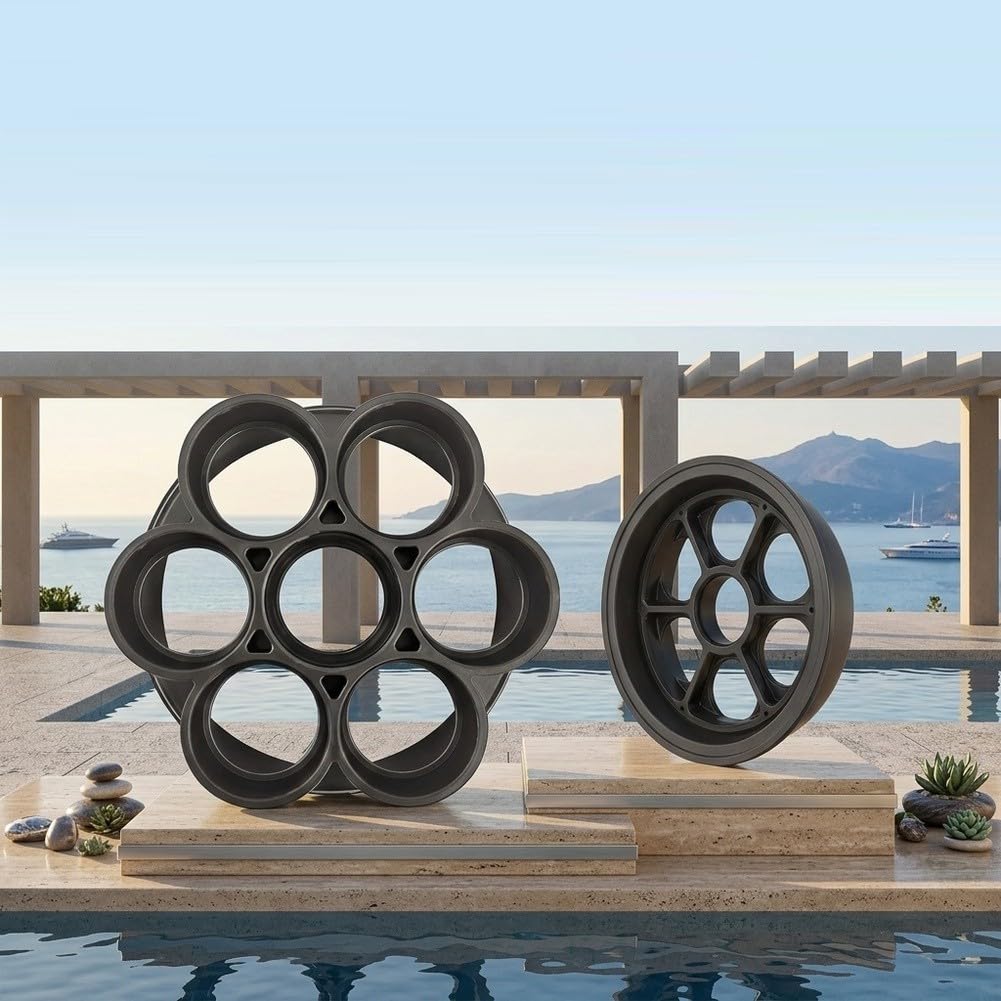 Base valvola a 6 vie da 2" compatibile con piscine Paramount, nero per parte di ricambio 005-302-4032-03, collettore di distribuzione dell'acqua facile da installare