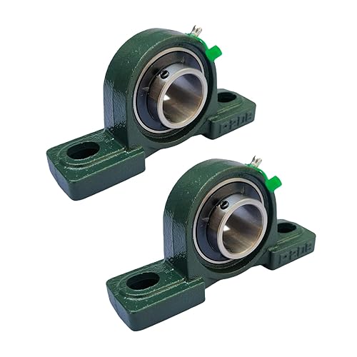 UCP206-20 - Paquete de 2 rodamientos de bloque de almohada montados de 1-14 pulgadas, base de hierro fundido sólido, autoalineación (UCP206)
