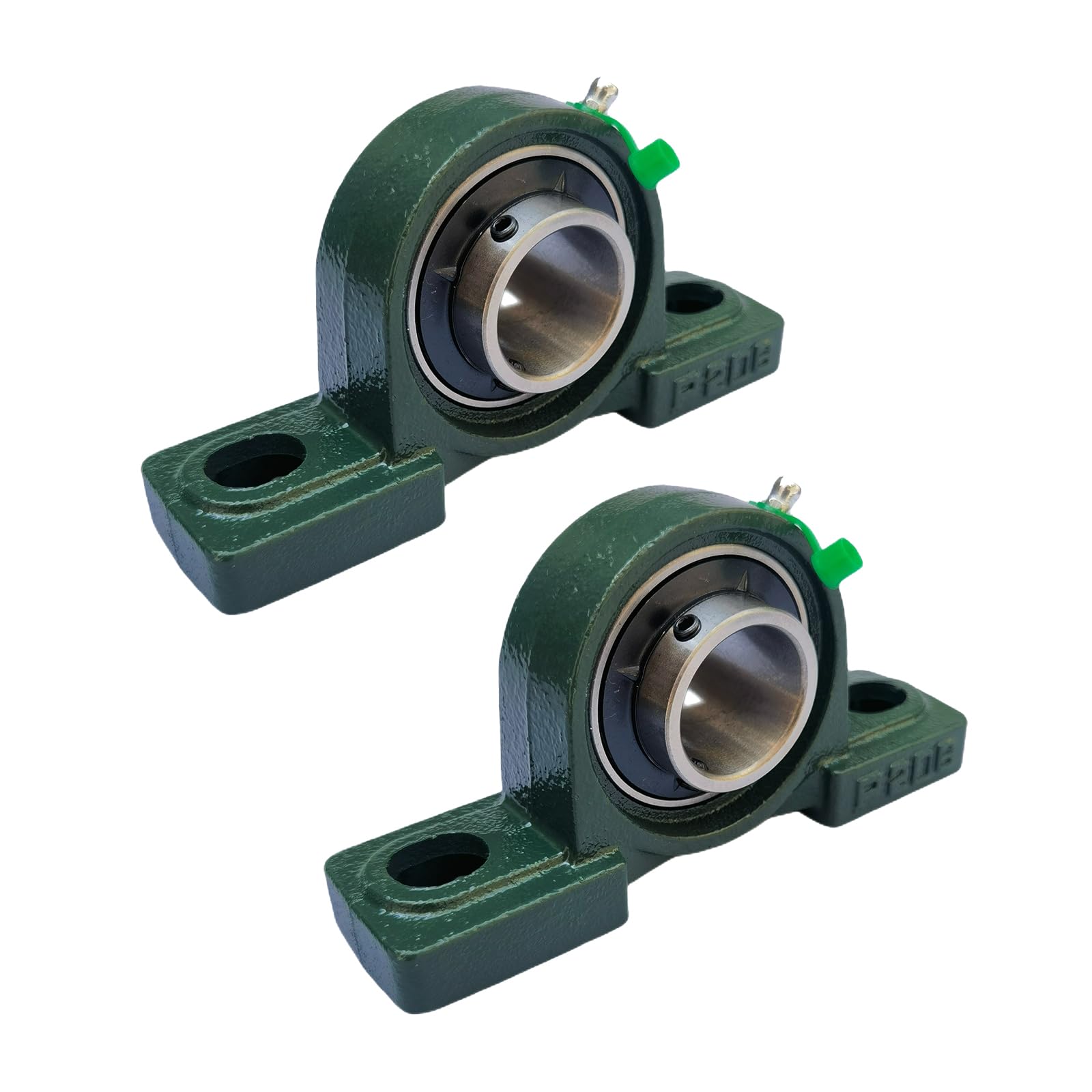 2 Pack UCP206-20 Pillow Block Bearing - 1-1/4 Inch Mounted Pillow Block Bearings Solid Cast Iron Base - Self Alignment (UCP206)