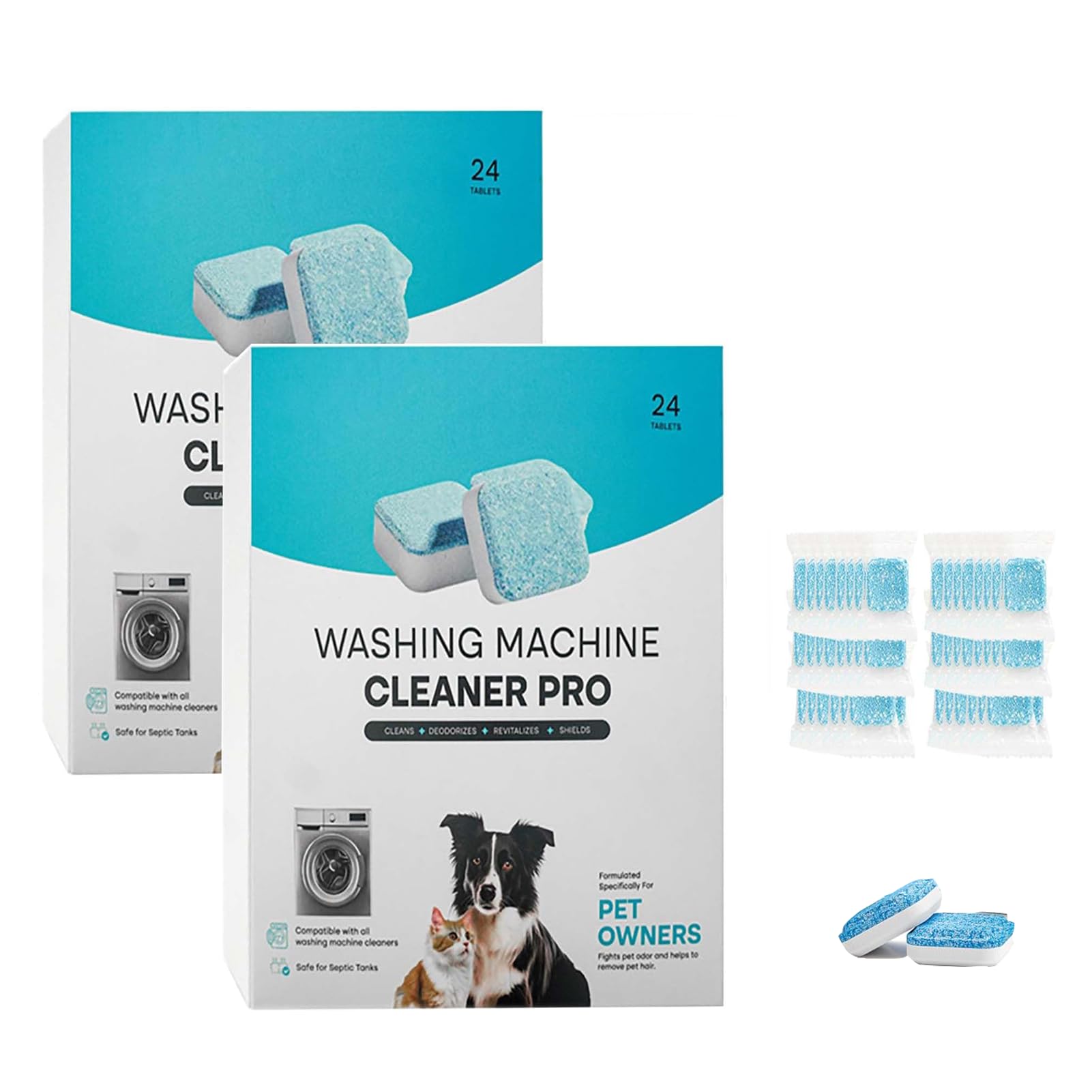 Kolina Nettoyant Machine à Laver, Kolina Nettoyant Machine A Laver Le Linge Tablet,Nettoyants Lave Linge Puissant,Facilement Les RéSidus,La Saleté Et Les Odeurs,Pour à Toutes Les Machines à Laver (48)