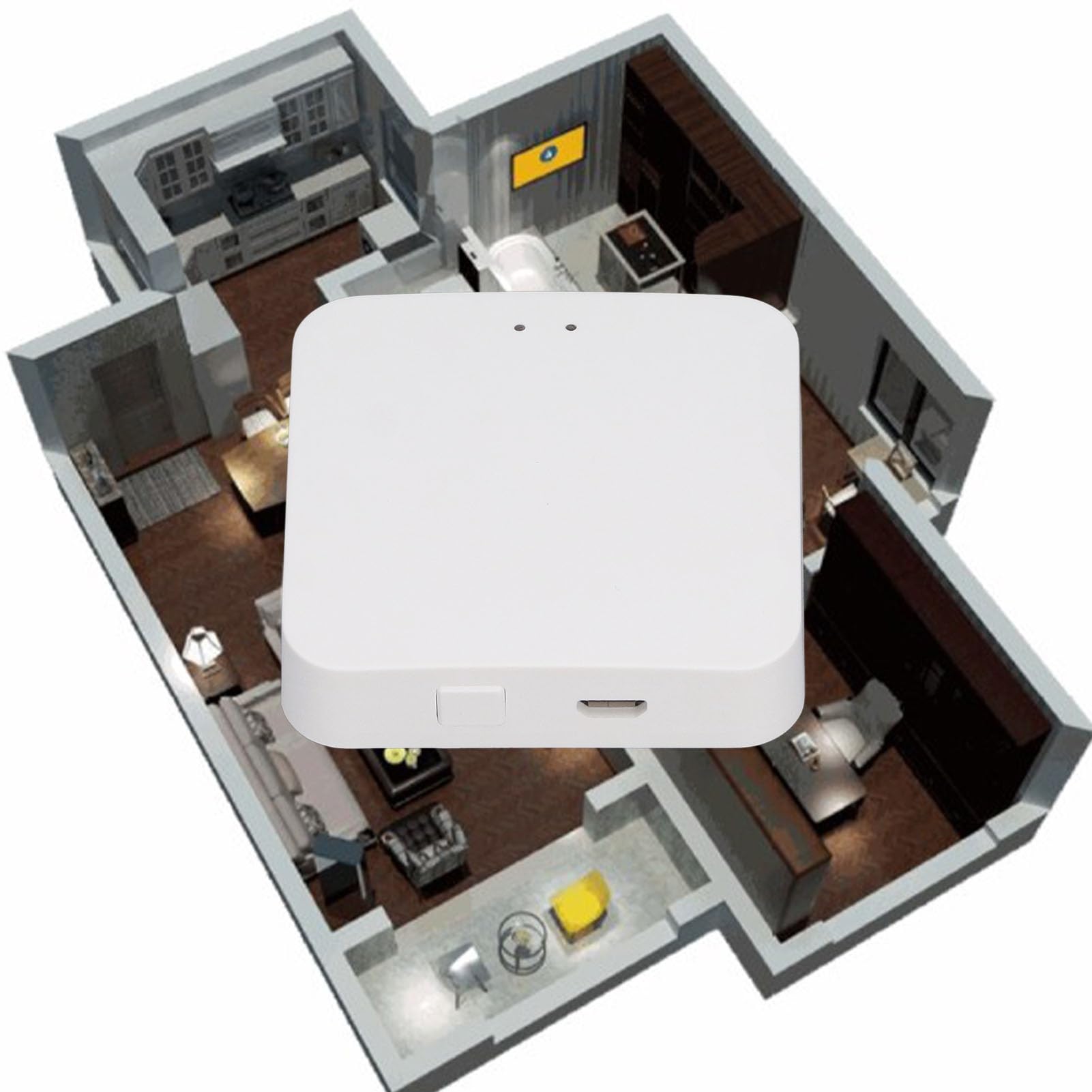 Passerelle Wi-Fi de Serrure de Porte Intelligente, Pont Wi-Fi de Verrouillage électronique D'entrée sans clé Bluetooth pour Application TT Lock, Passerelle de Contrôle à Distance