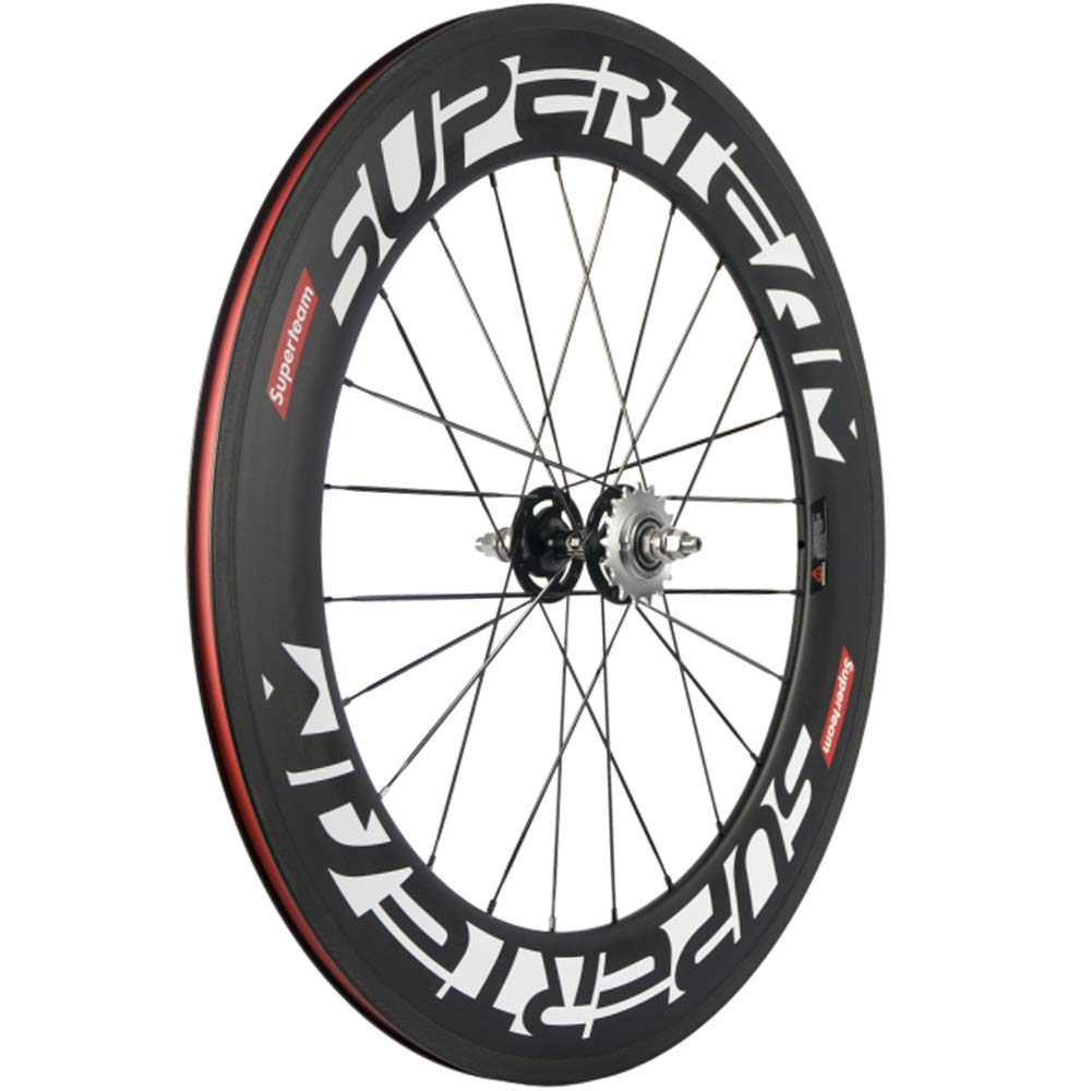 Amazon | SUPERTEAM 88mm カーボン クリンチャ固定ギア ーホイール