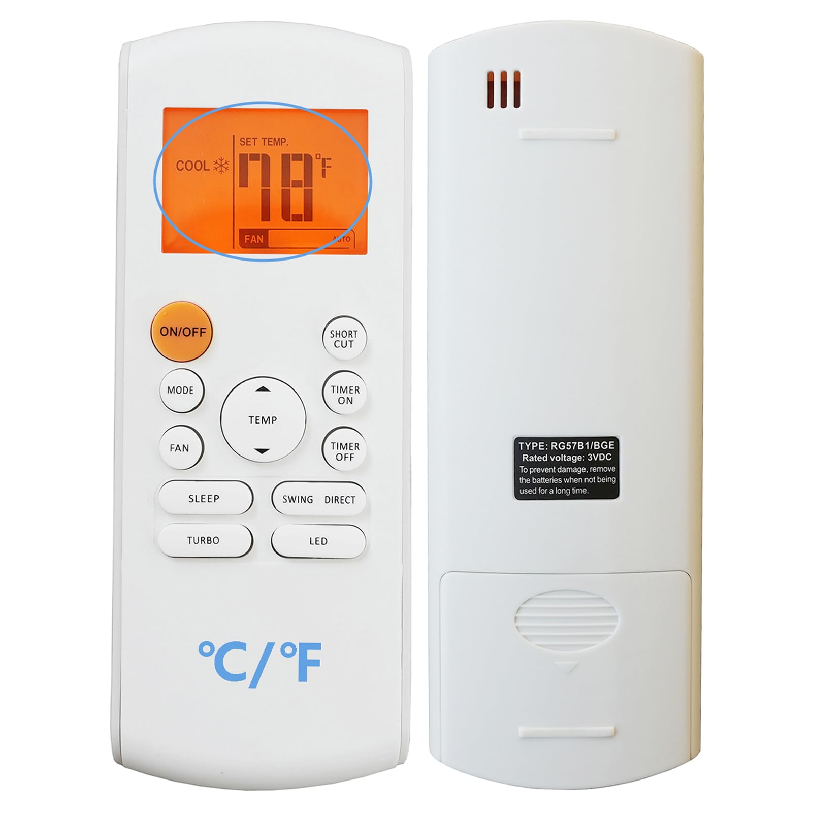Replacement Remote Control for Pioneer Wall Mounted Ductless Mini Split Air Conditioner WYS024GMFI22RL WS009AMFI17HLD WS012AMFI17HLD WS00GAMFI17HLD WS012GMFI17HLD WS018GMFI17HLD WS024GMFI17HLD