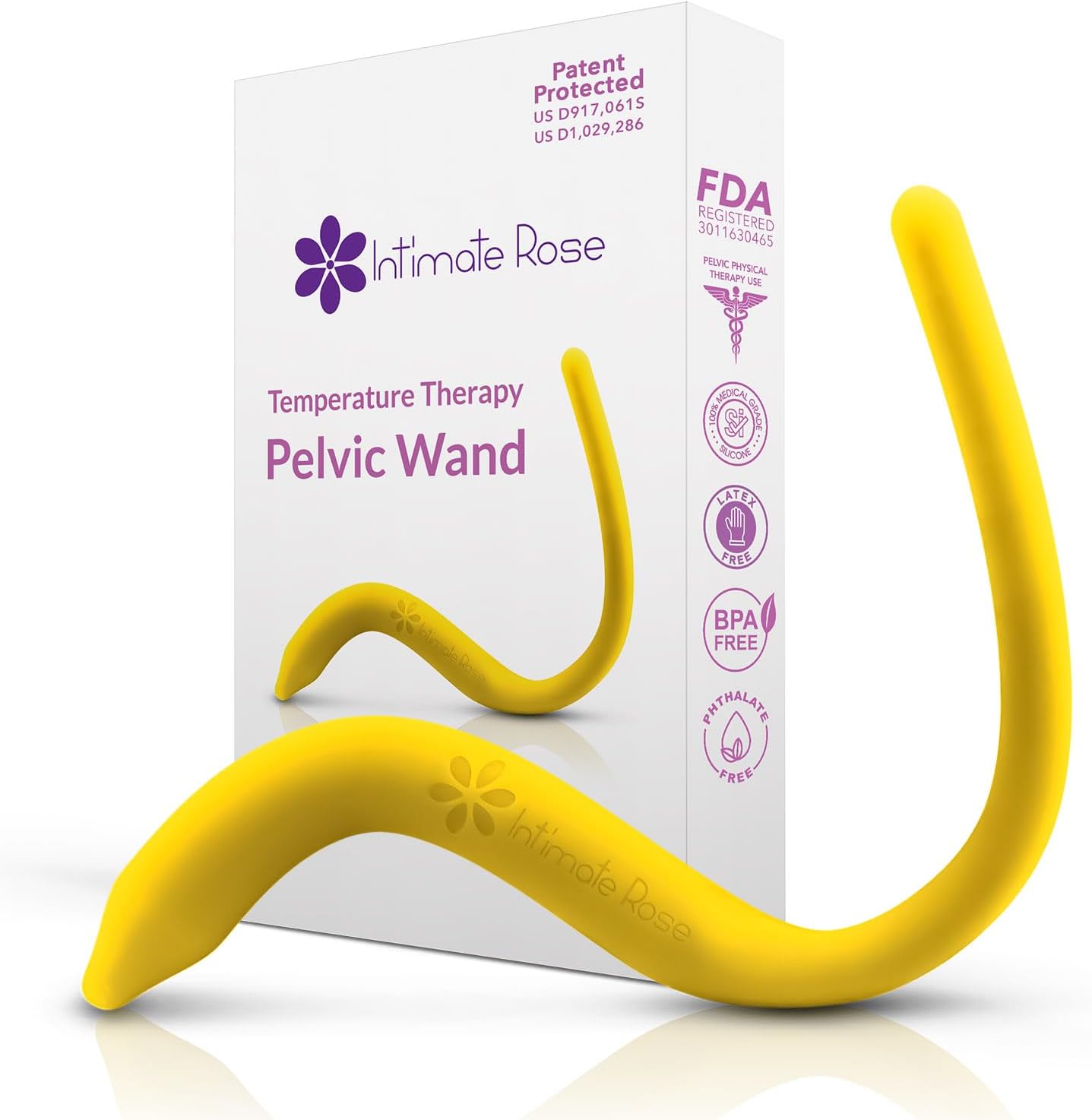 IntimateRose Hot/Cold Pelvic Wand - Temperature Therapy for Pelvic Floor Muscle Pain - BPA-Free, Latex-Free, for Men & Women (Hot/Cold Therapy)