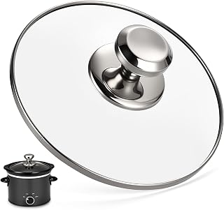 Glass Lid 2 Quart Replacement for Crockpot Manual 2-Quart Slow Cooker SCR200-B, 2qt Slow Cooker Lid Replacement, Clear Cooker Lid Replacement Part