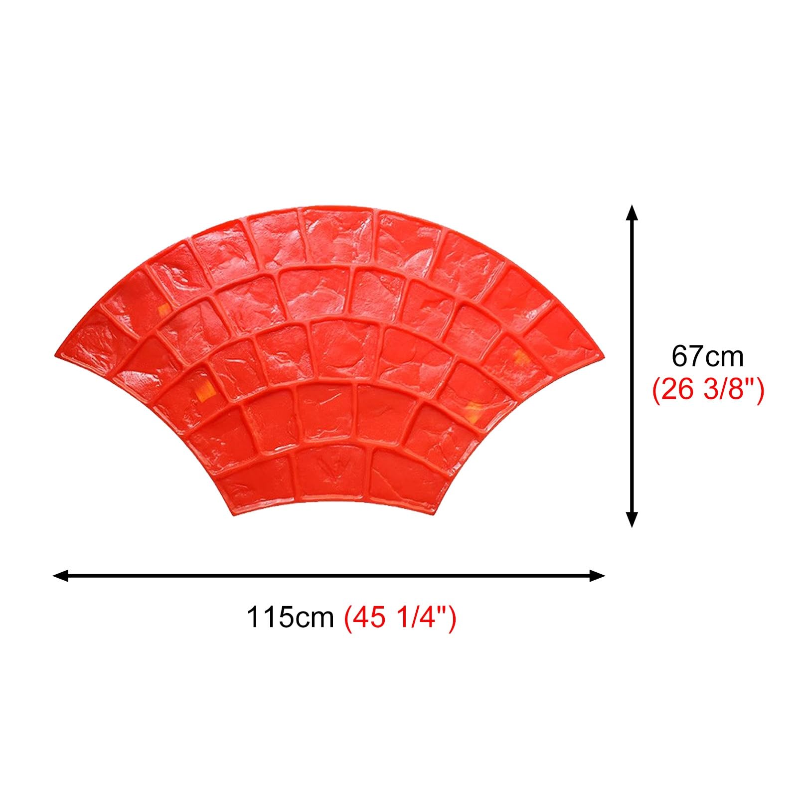 Stampi per Cemento Stampo per Pavimento in Cemento Senza Soluzione di Continuità, Texture per Cemento Esterno, Tappeto in Poliuretano, Stampi per Cemento con Impronta in Ardesia a Forma di Ventaglio