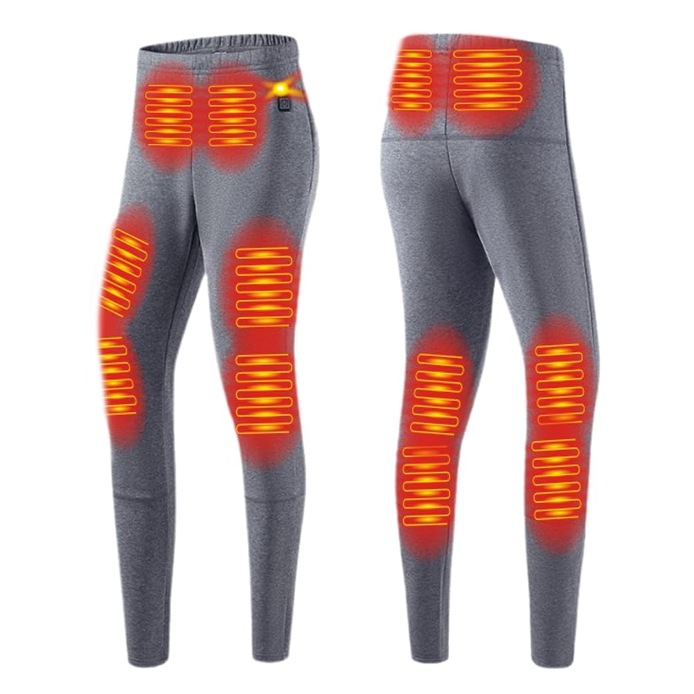 Pantaloni Riscaldati Elettrici, Leggings Termici da Donna con 3 Livelli di Riscaldamento, Long Johns Riscaldati con 12 Zone per la Caccia