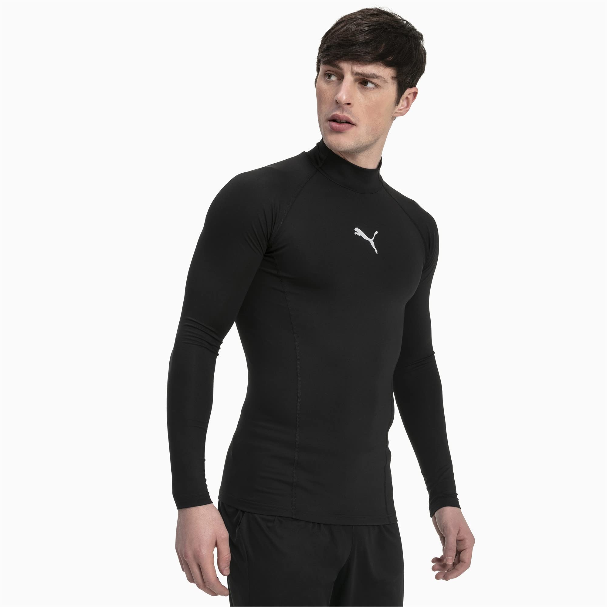 PUMA Men Liga Baselayer Tee Long Sleeve Warm Functional Underwear - Black, Small