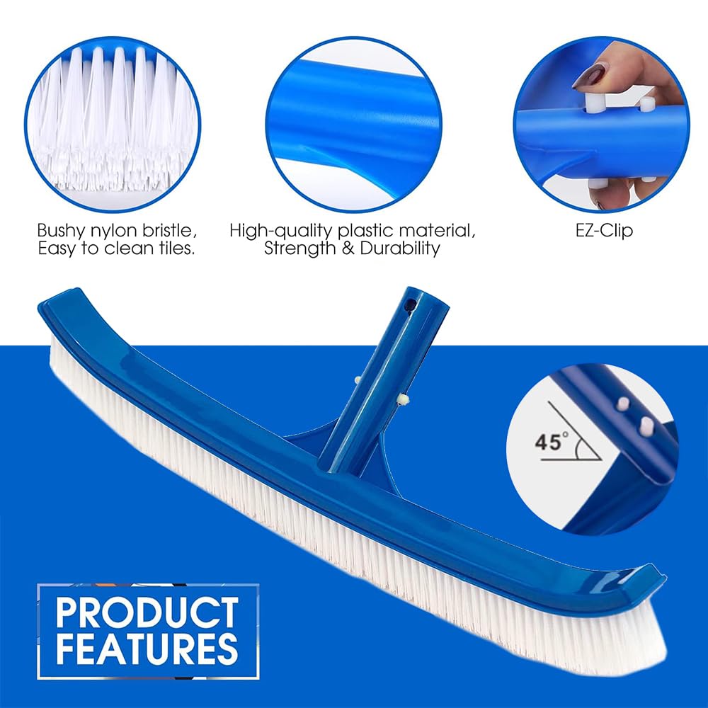 Spazzola Per Gradini E Angoli Della Piscina Con Impugnatura Girevole A 180 Gradi Per Piscine Fuori Terra E Interrate Spa Vasche Idromassag~p152589231 - Foto 9