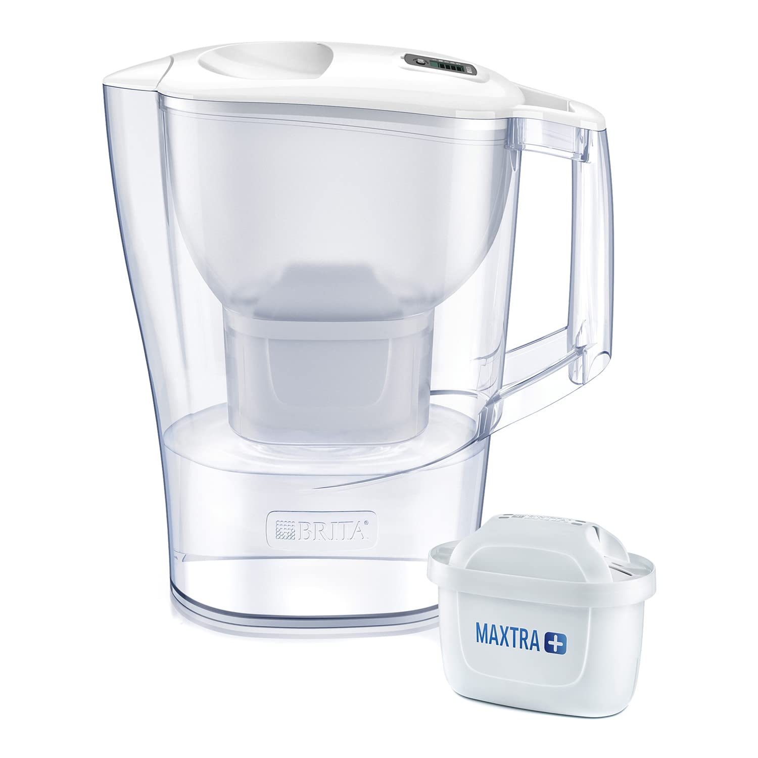 Brita Caraffe - Caraffa filtrante Aluna Cool Memo, volume 2,4 l, 3x filtri Maxtra Pro, bianco 1053054