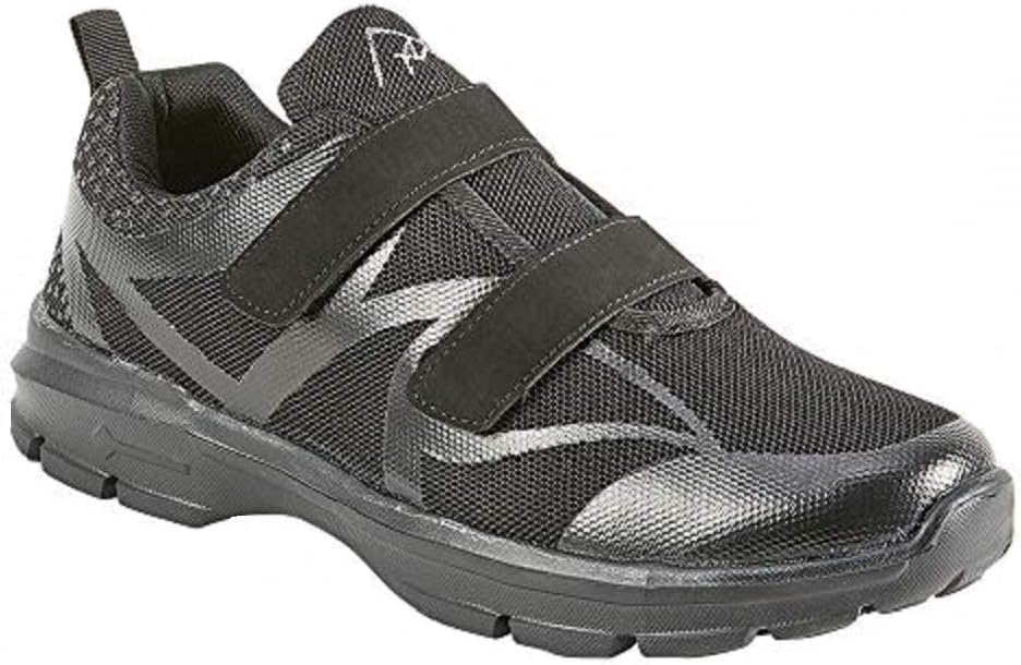Benefit Wear Mesh Hook-and-Loop Sneaker Shoes for Men | All Purpose Workout, Gym, Work, Streetwear, Casual Sneakers (Black, 11)