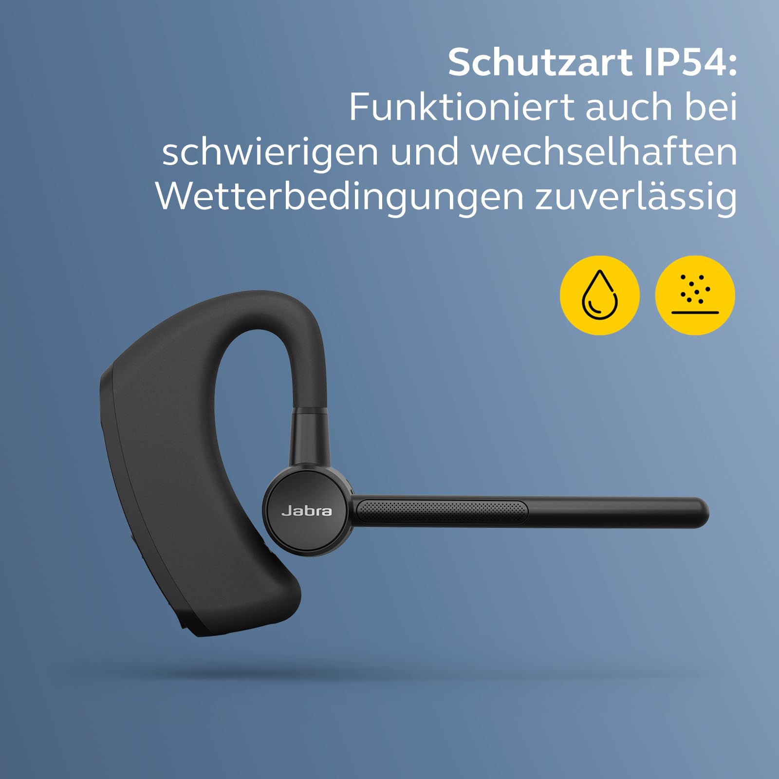 Jabra Perform Go 4 Mono Bluetooth Headset, Einohr-Wireless-Headset mit Dual-Mikrofon Geräuschunterdrückung, 11 Stunden Sprechzeit, Bluetooth 5.3 Multipoint, IP54, USB-C Laden, Austauschbarer Akku