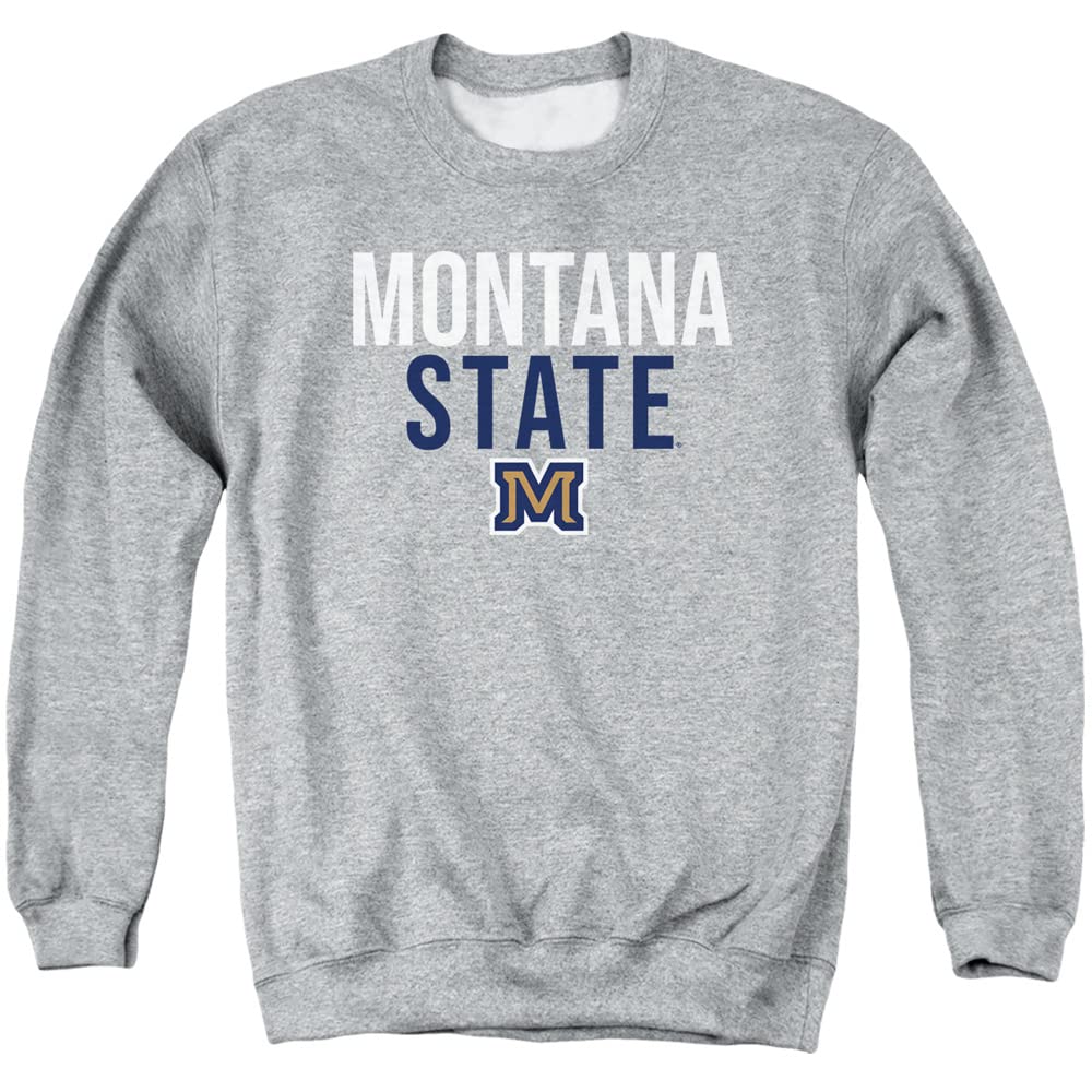 Montana State University Official Stacked Unisex Adult Crewneck Sweatshirt