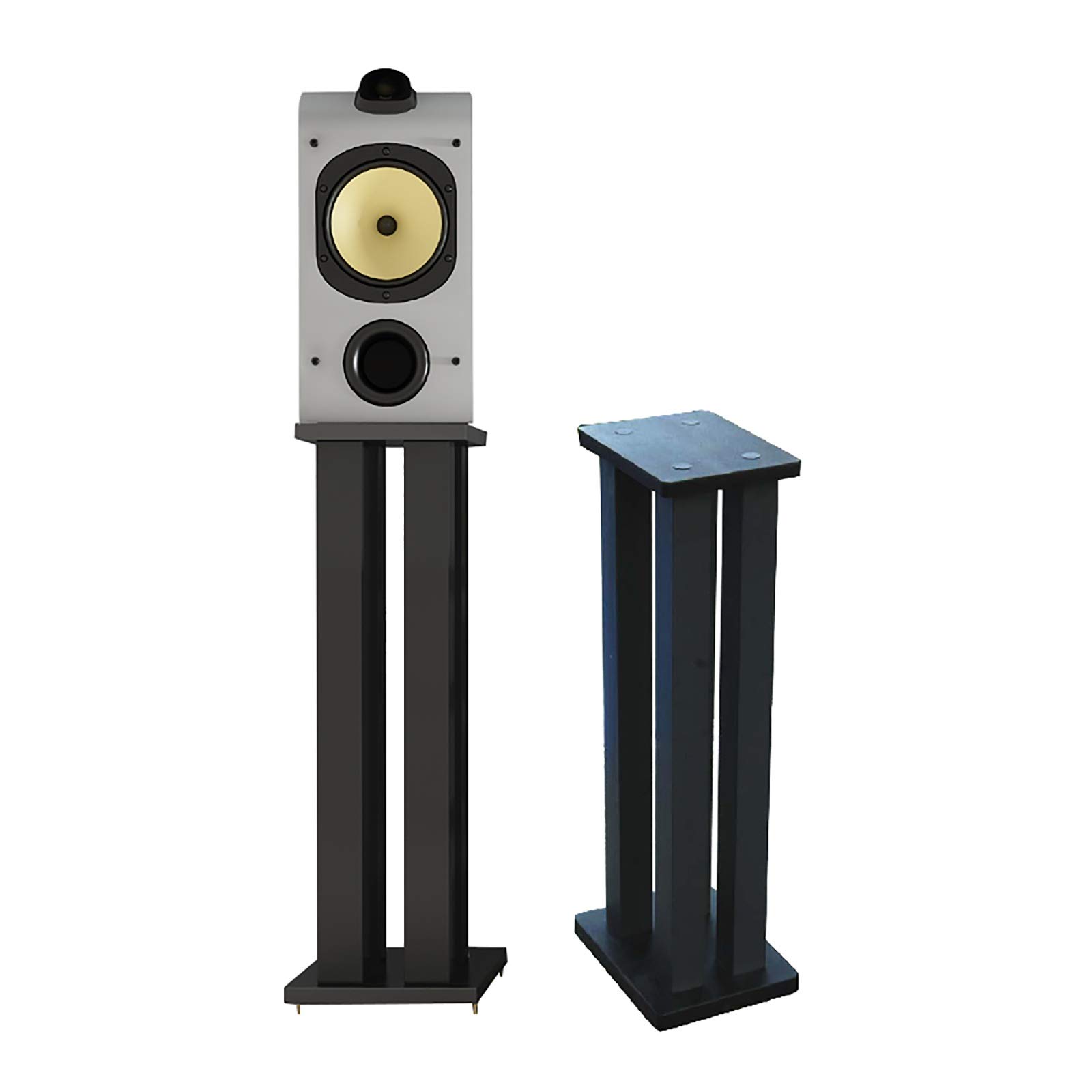 BTZHY Speaker Stands,Universal Floor 1 Pair, Set of 2 Wooden Base Supports, for Medium to Large Bookshelf Speakers, Comes with 8 Pure Copper Feet