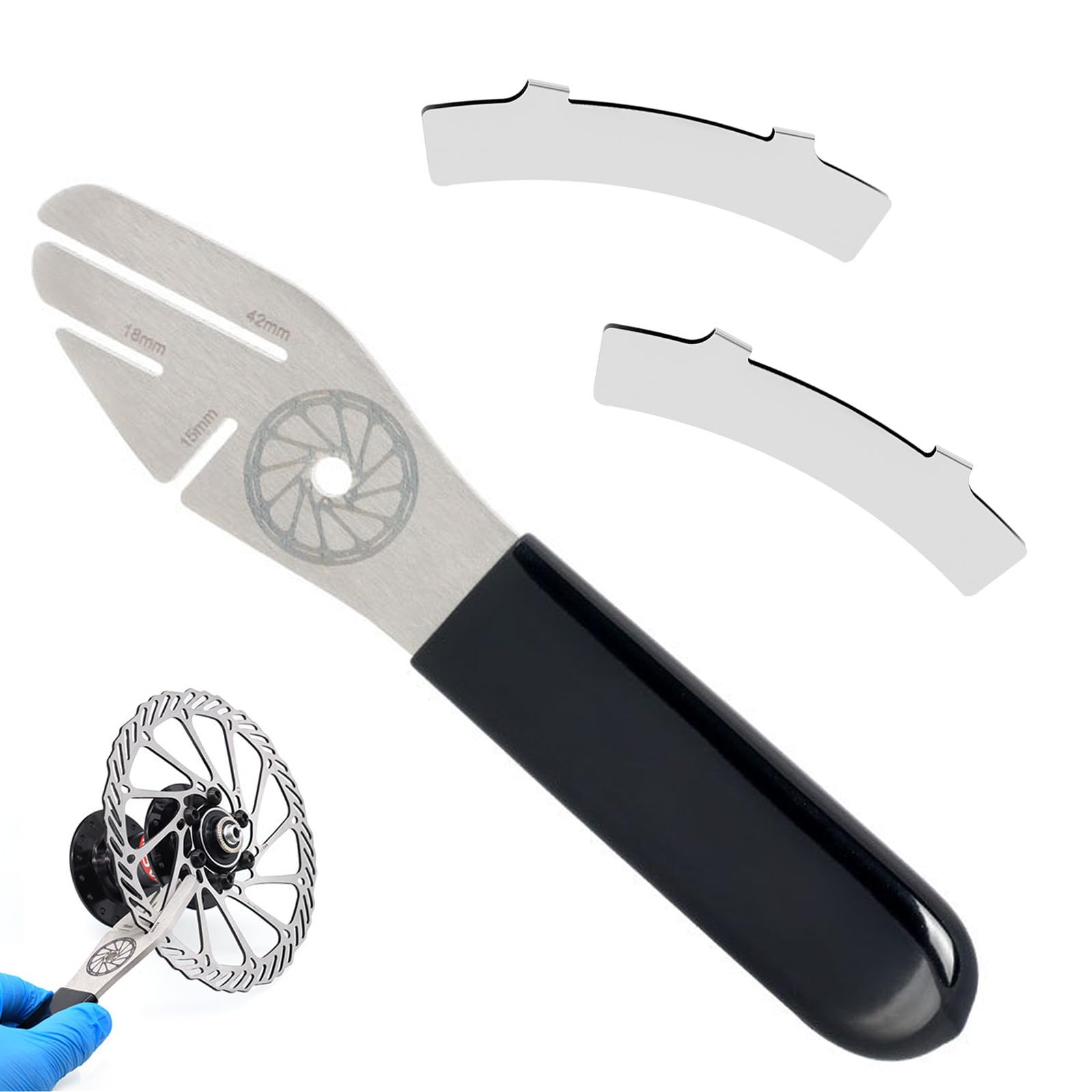 NOPKESV 6-tlg. Fahrrad Bremsscheiben Einsteller - Edelstahl Richtwerkzeug Für Bike Repair