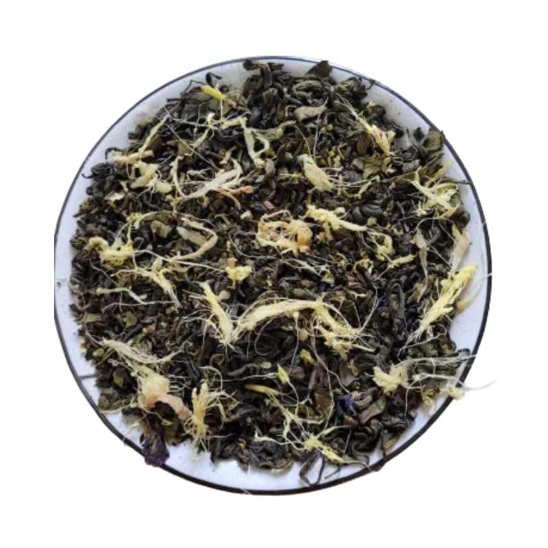 Darjeeling chaiwala Organic Ginger Tea Whole Green Tea Leaves Green Tea for Stress Relief, Better Sleep (100 GR)