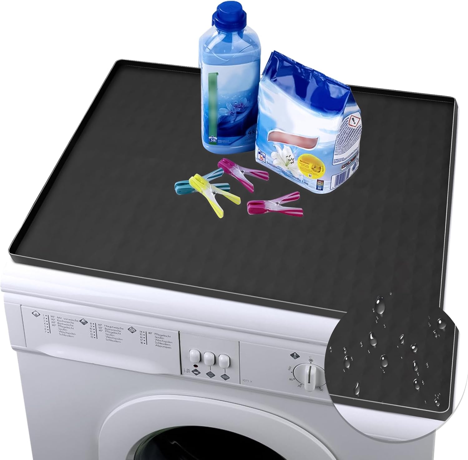 Washer and Dryer Top Protector Protective Silicone Rubber Mat for Washing Machine